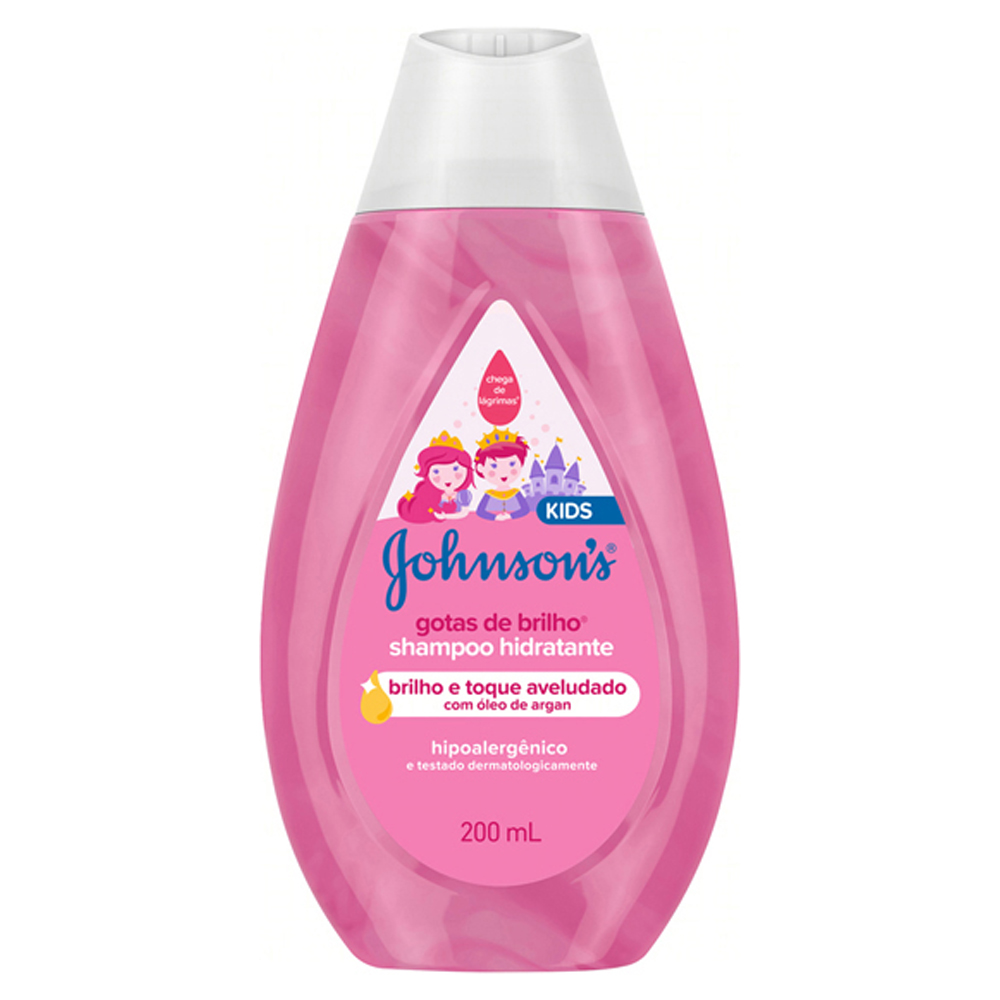 SHAMPOO HIDRATANTE JOHNSONS GOTAS DE BRILHO KIDS FRASCO 200ML