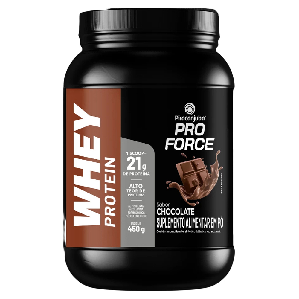 SUPLEMENTO ALIMENTAR PIRACANJUBA WHEY PROTEIN 450G CHOCOLATE