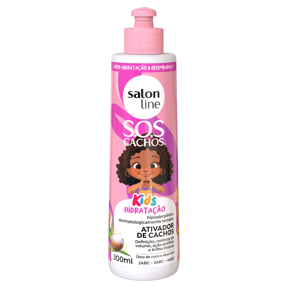 ATIVADOR SALON LINE 300ML CACHO SOS KIDS