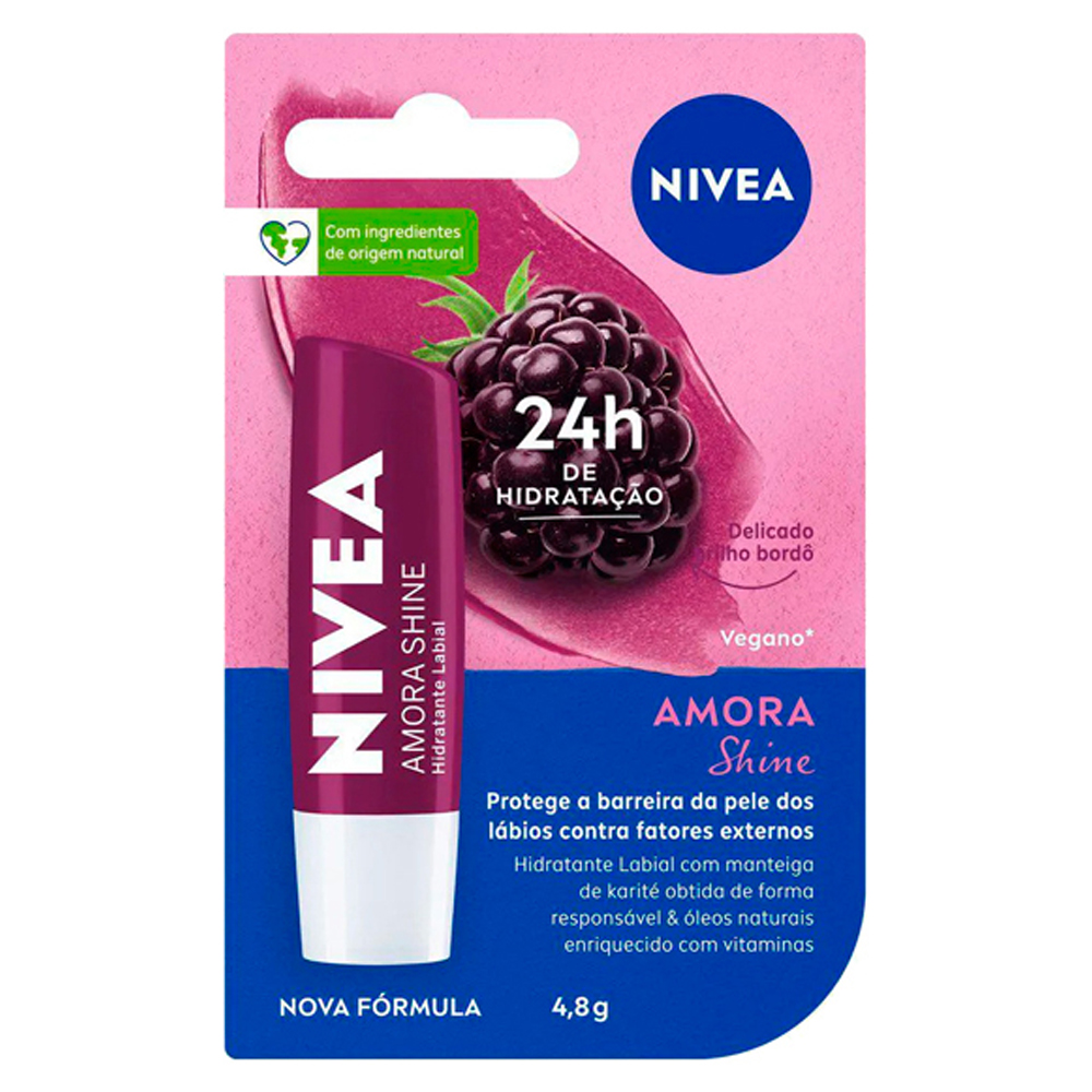 PROTETOR LABIAL NIVEA 4,8G AMORA SHINE