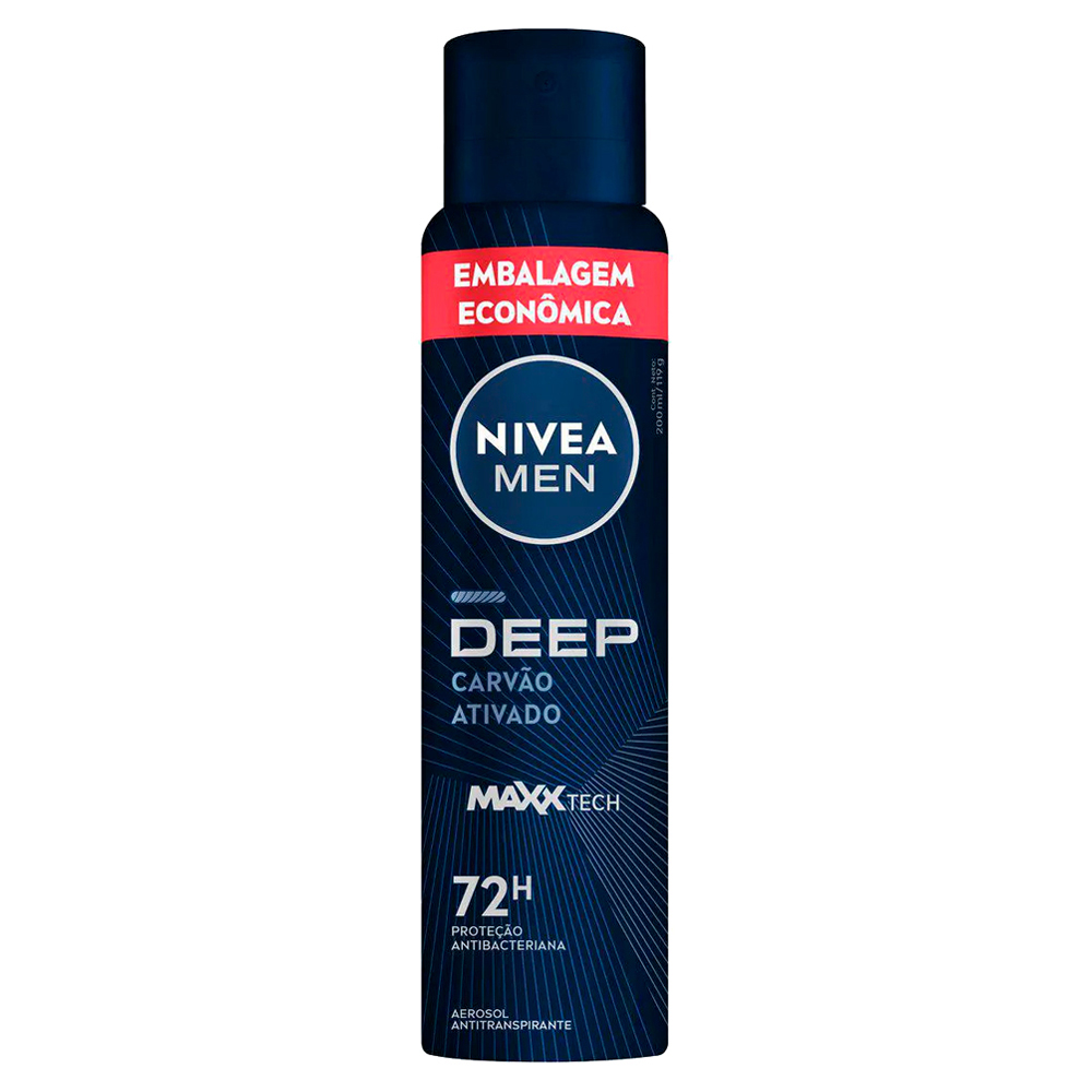 DESOD NIVEA AER 200ML MEN DEEP CARVAO