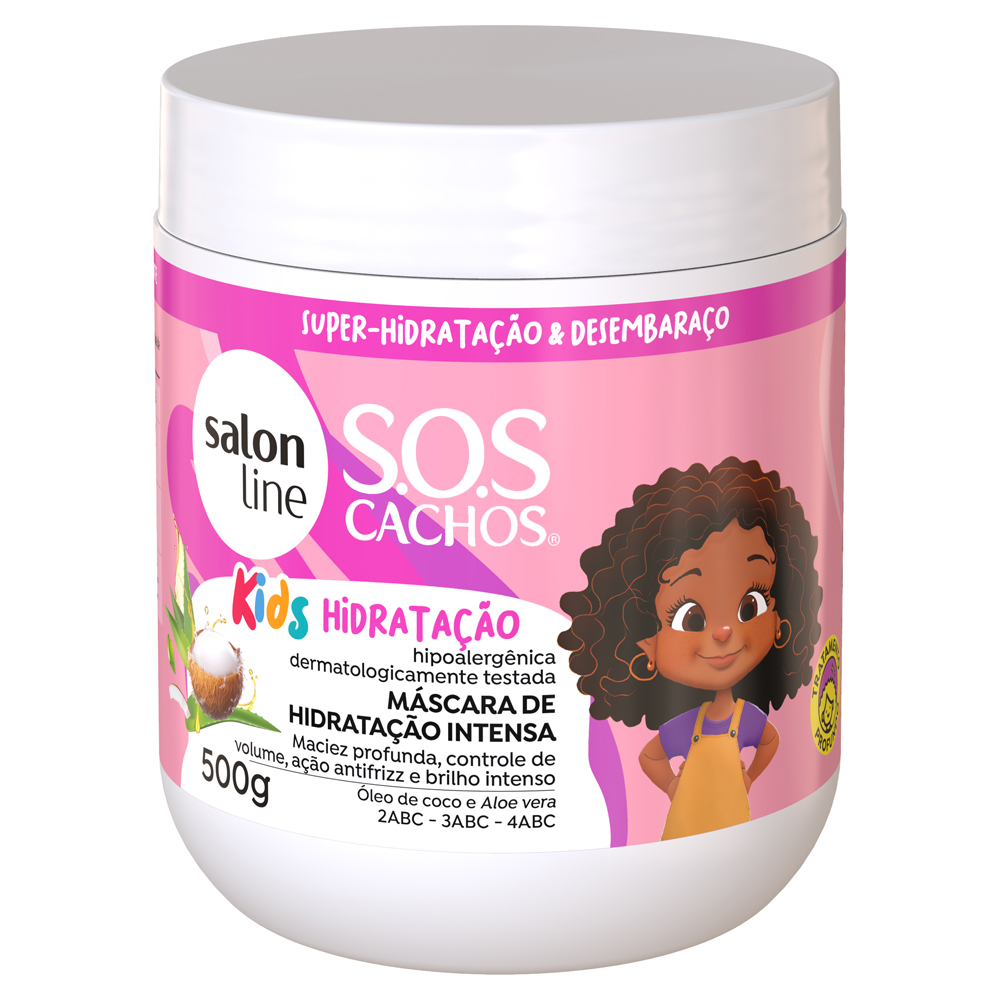 MÁSCARA DE HIDRATAÇÃO SOS CACHOS KIDS SALON LINE - 500G