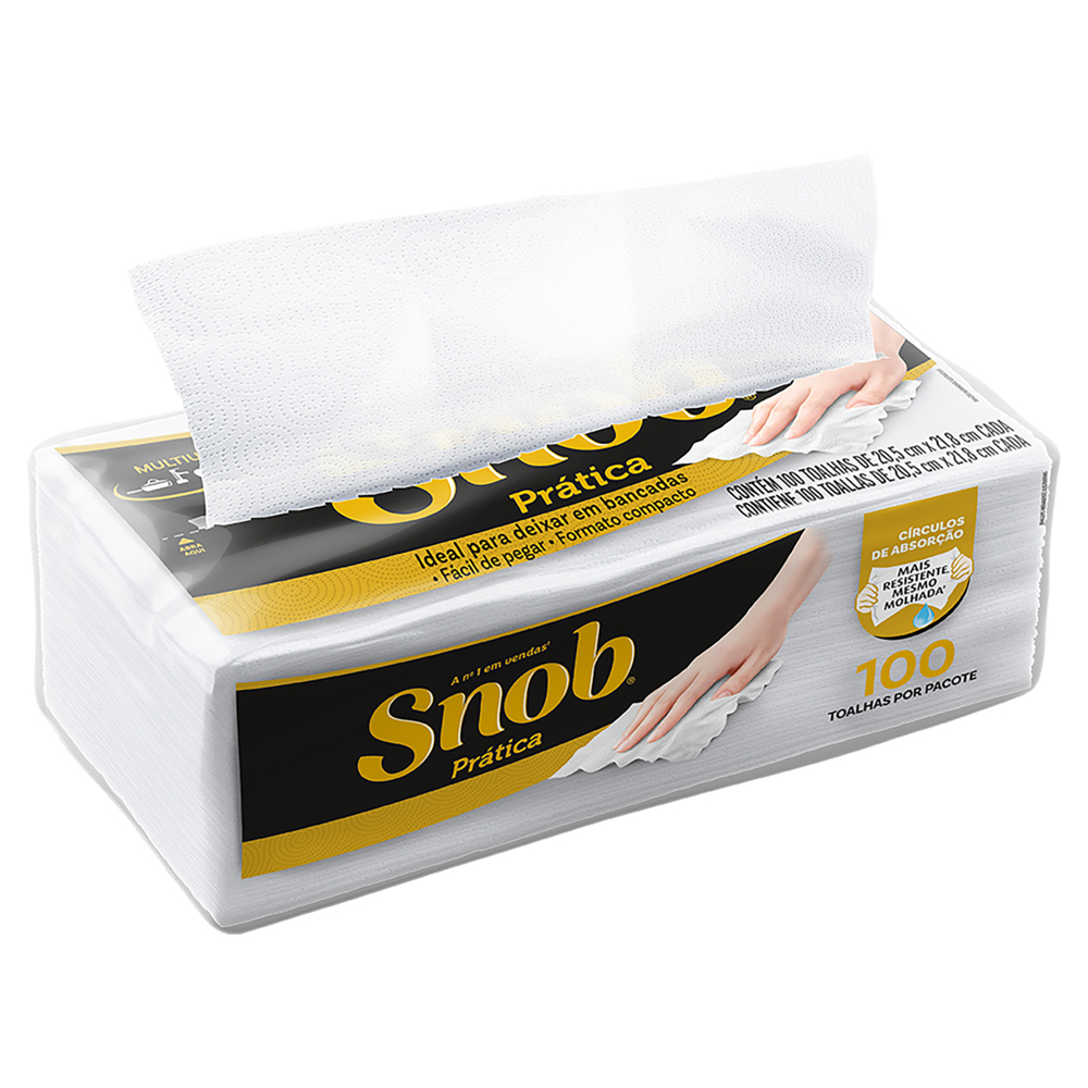 TOALHA DE PAPEL SNOB FD PRATICA 100 FLS
