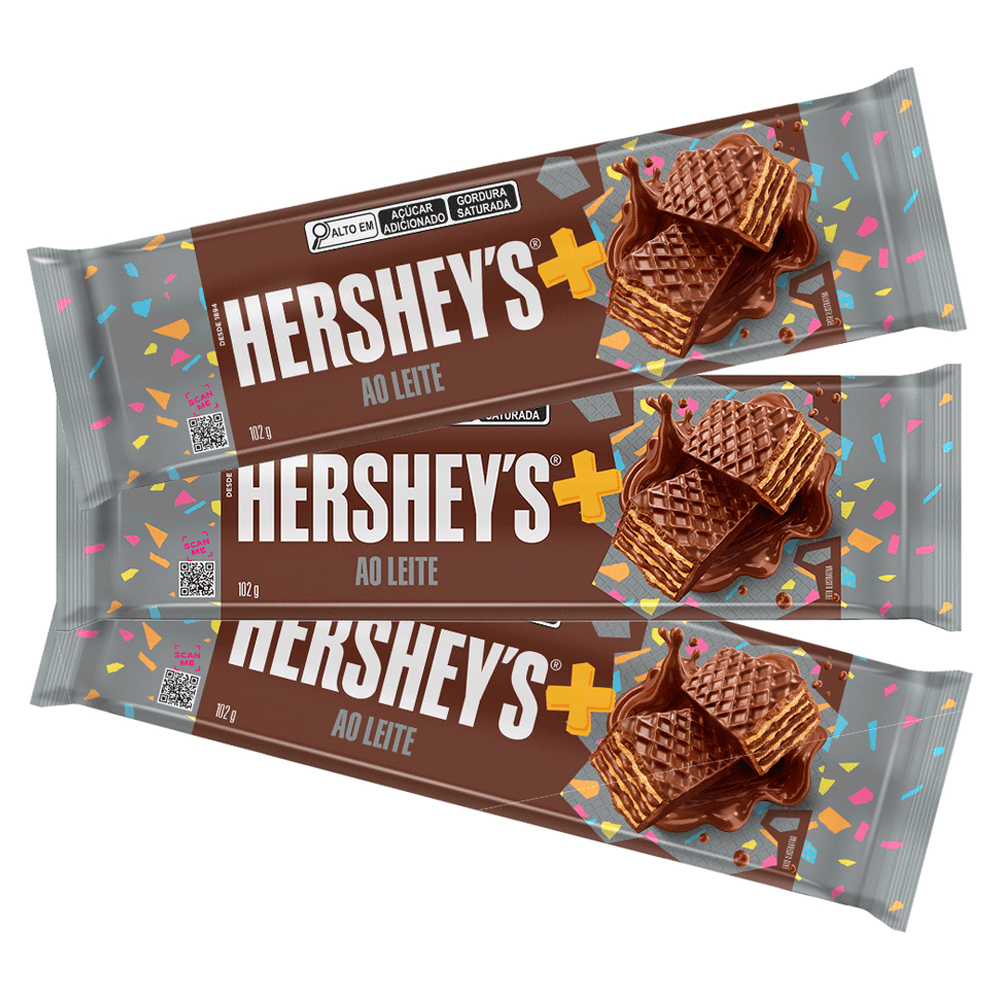 CHOC WAFER HERSHEYS + 3X102G AO LEITE