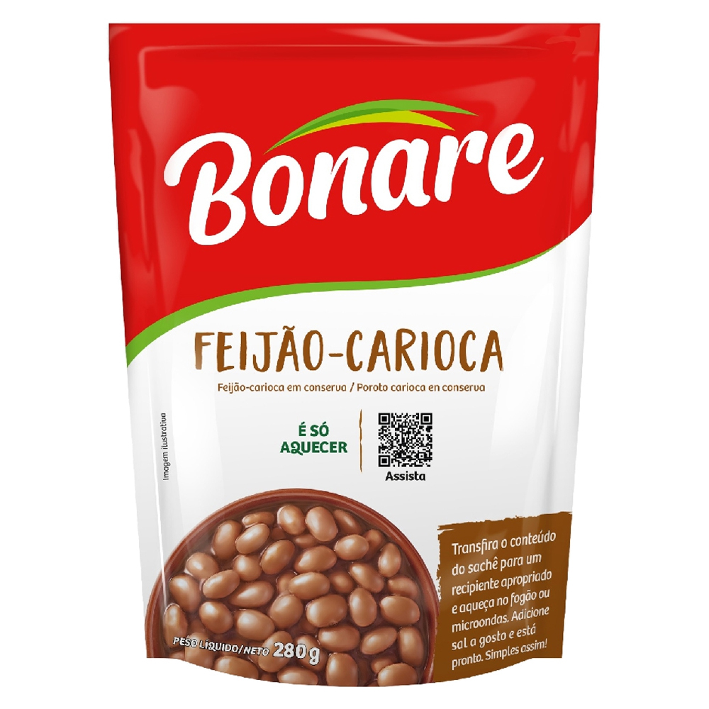 FEIJAO PRONTO BONARE SACHET 280G CARIOCA