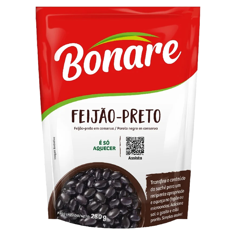 FEIJAO PRONTO BONARE SACHET 280G PRETO