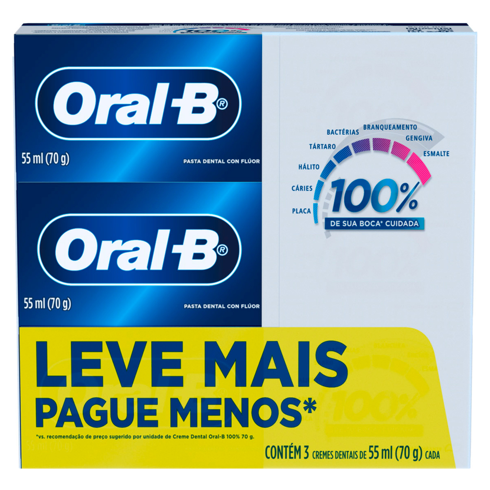 CR DENT ORAL B 100% 70G 3UN
