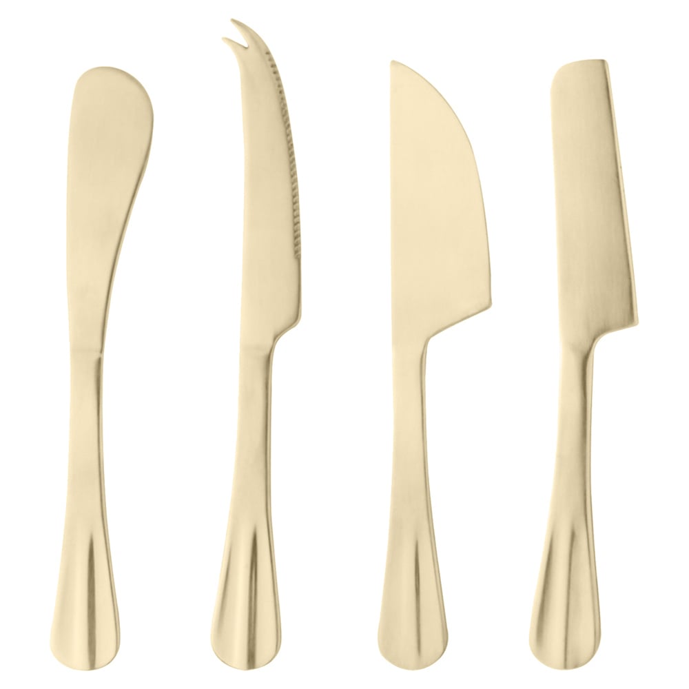 CJ 4 FACAS P/QUEIJO ACO INOX POSIT DOURA