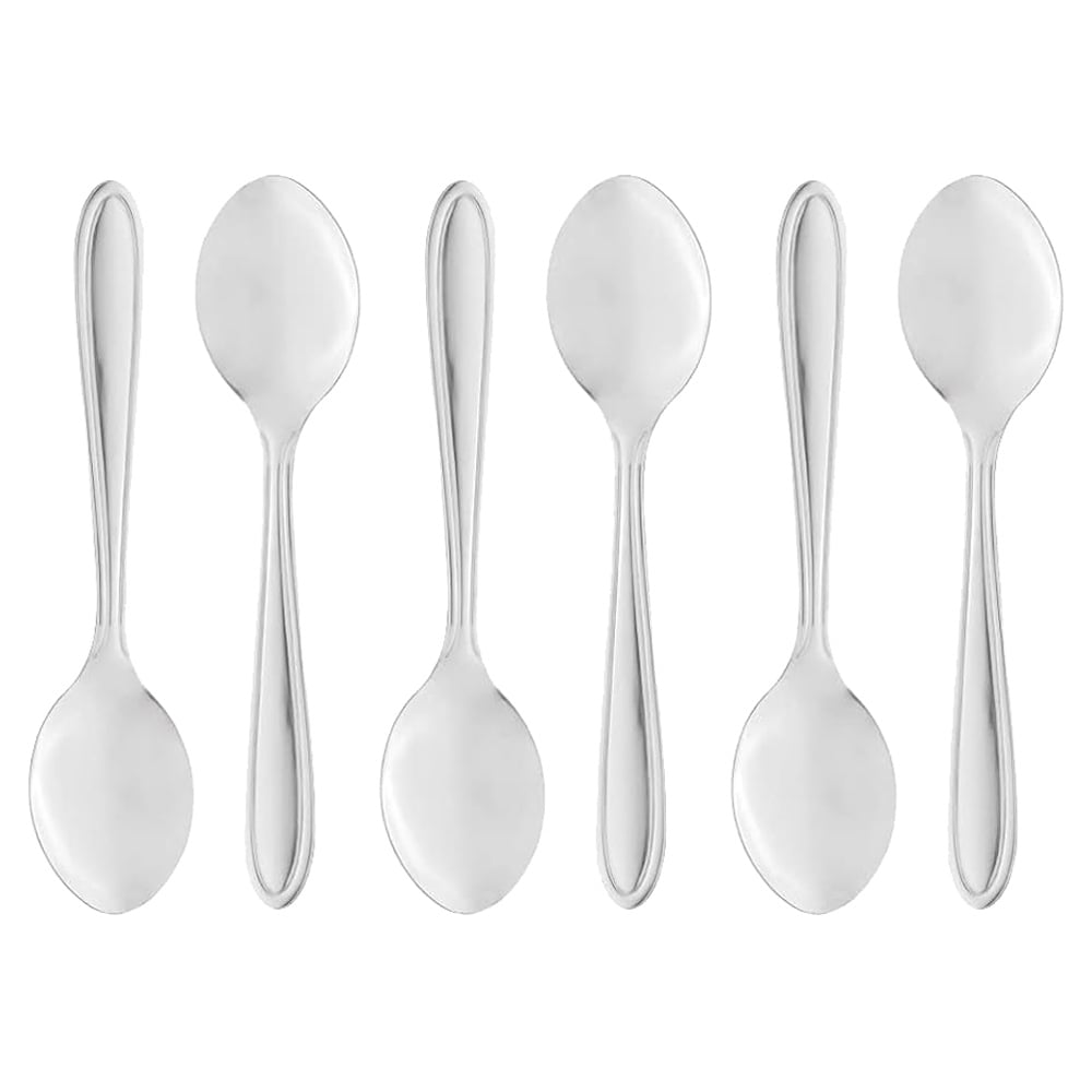 CJ 6 COLHERES MESA ACO INOX GASTRO 13CM