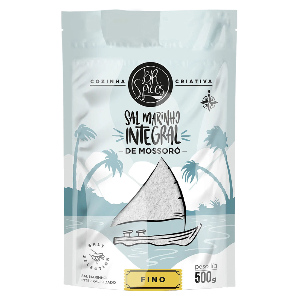 SAL MARINHO FINO INTEGRAL DE MOSSORO BR SPICES POUCH 500G