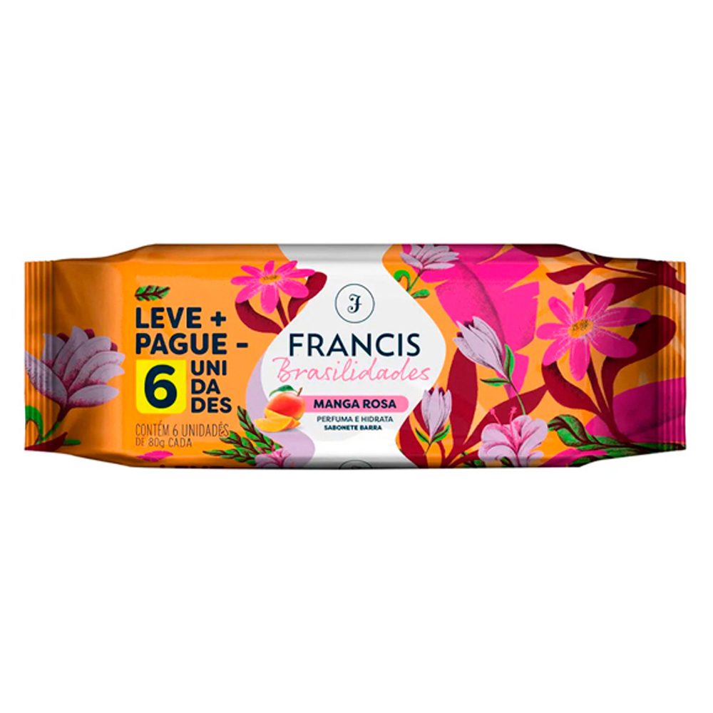 KIT SAB FRANCIS BRASIL 80G 6UN LARANJA
