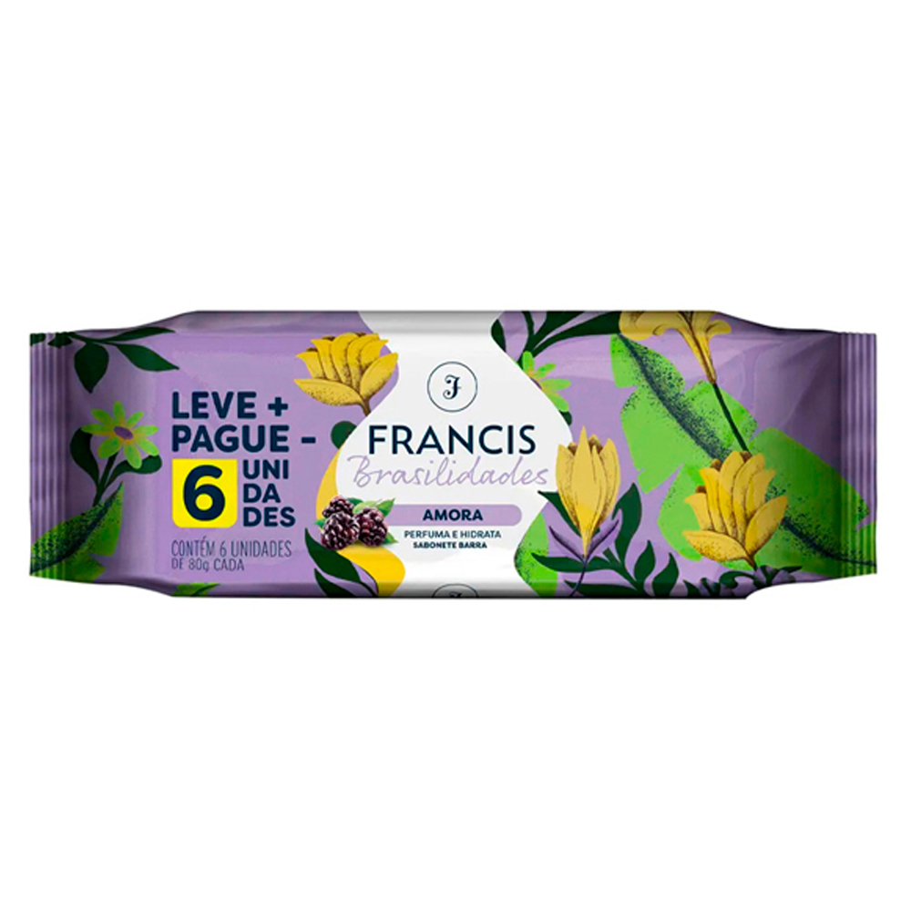 KIT SAB FRANCIS BRASIL 80G 6UN ROXO