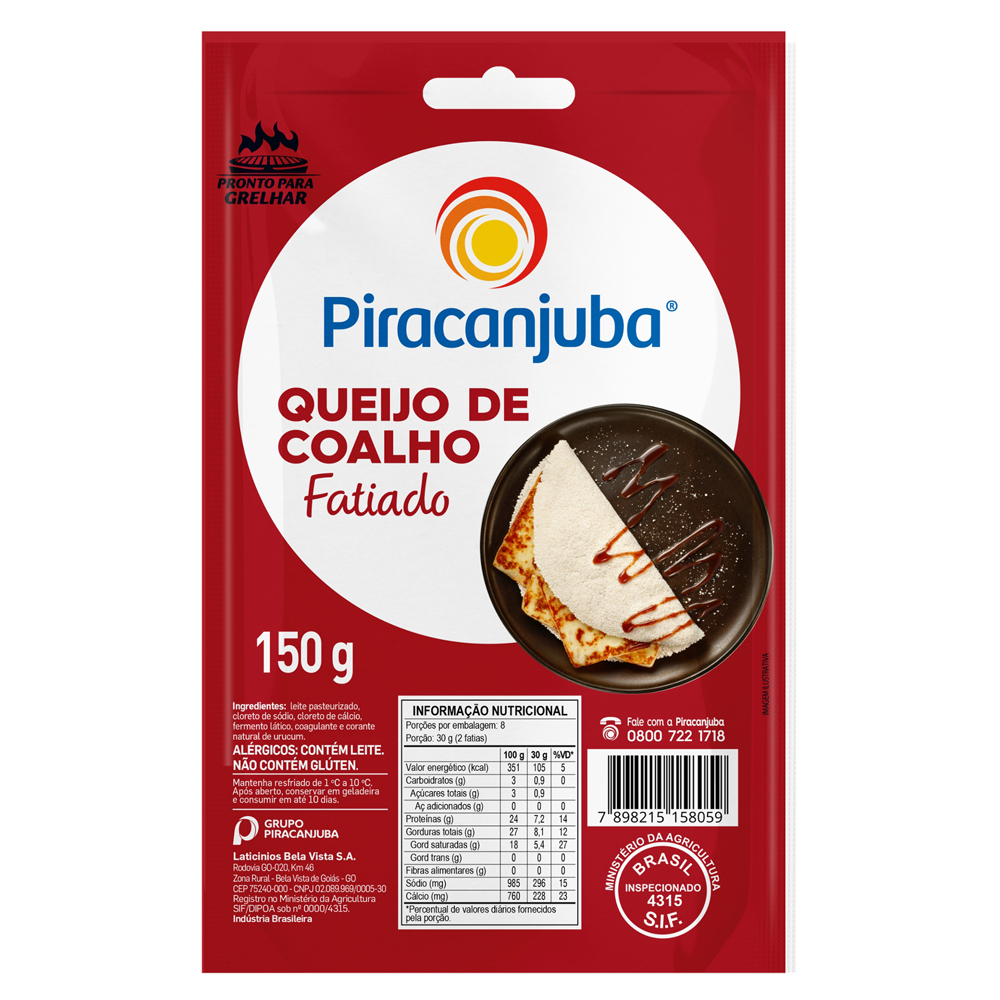 QUEIJO COALHO FAT PIRACANJUBA 150G