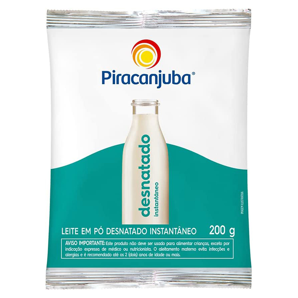 LEITE PO PIRACANJUBA 200G DESNT INST