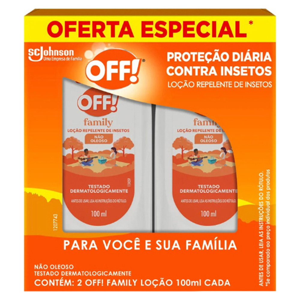 KIT REPELENTE OFF LOCAO FAMIL 2X100ML