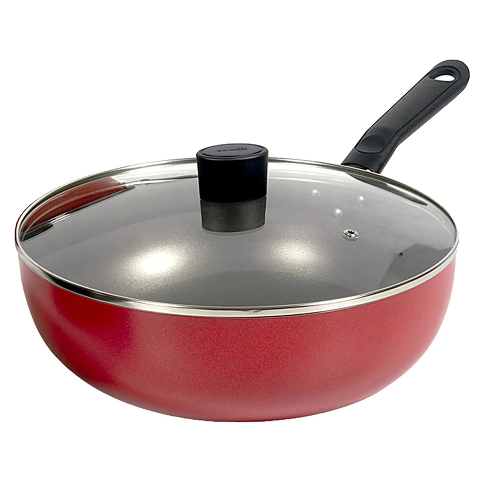 PANELA WOK C/TAMP GARLI BRINOX 28CM VERM