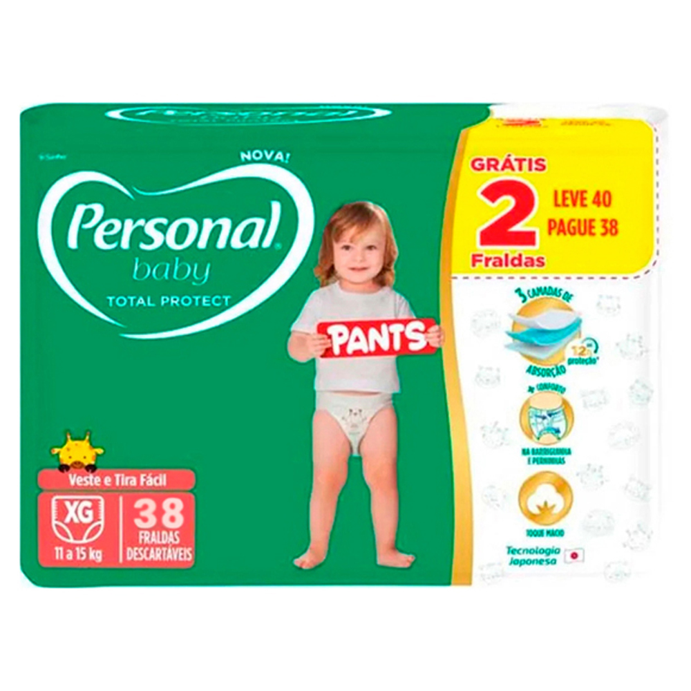 FRALDA PERSONAL BABY PANTS PROT  XG  40U