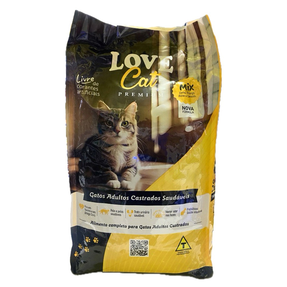 RACAO LOVE CAT GATO CASTRADO 1KG