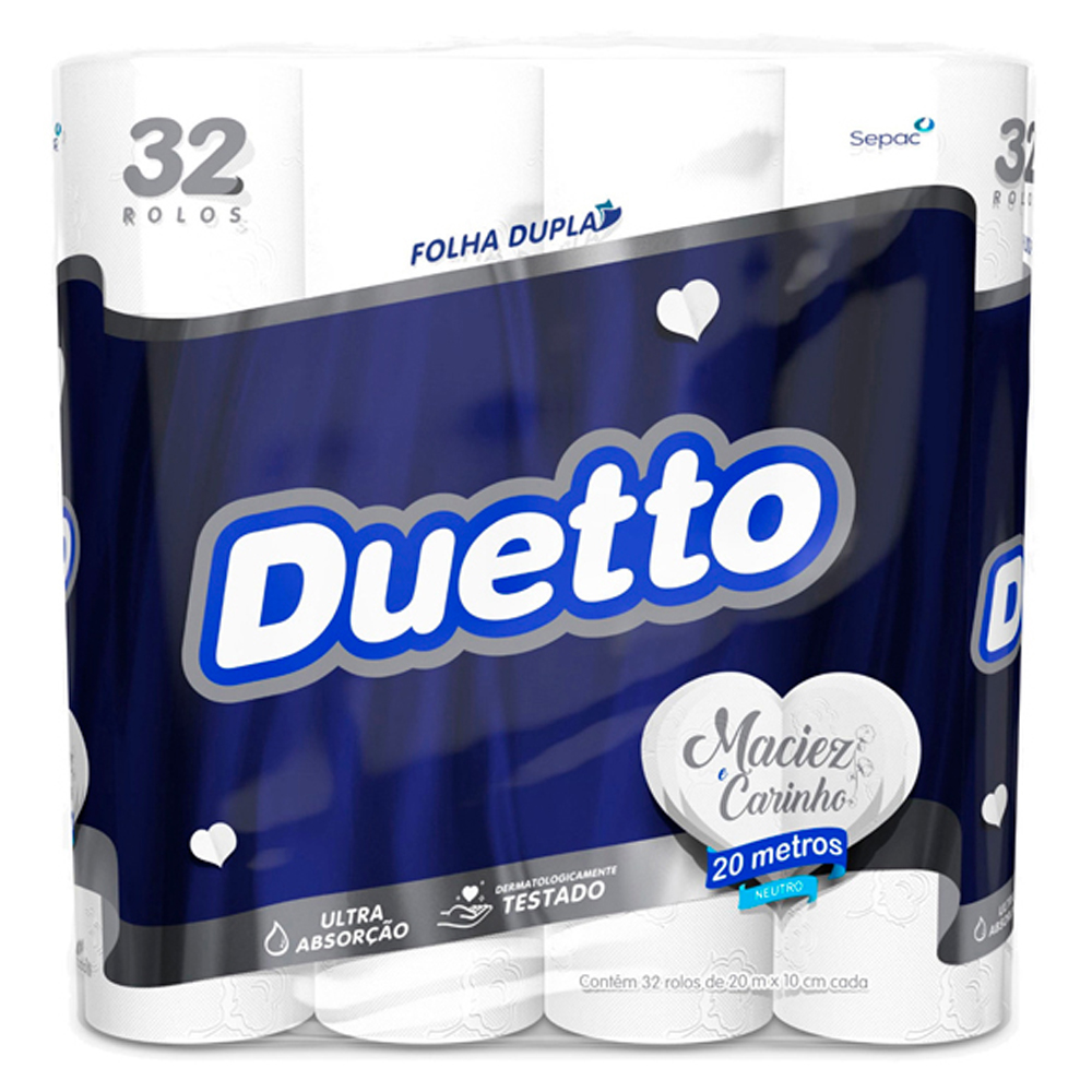 PAPEL HIG DUETTO FD NEUTRO 20M 32ROLOS