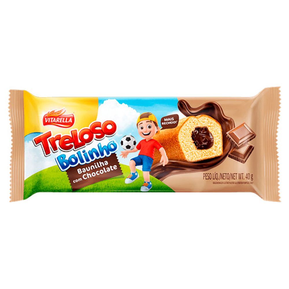 BOLINHO TRELOSO 40G BAUNILHA/CHOCOLATE