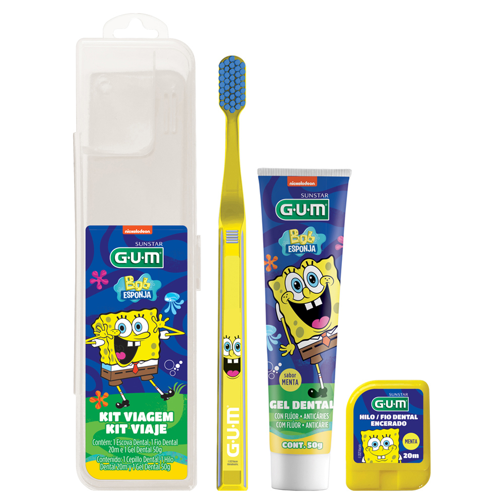 KIT ESC DENT GUM BOB ESPONJA