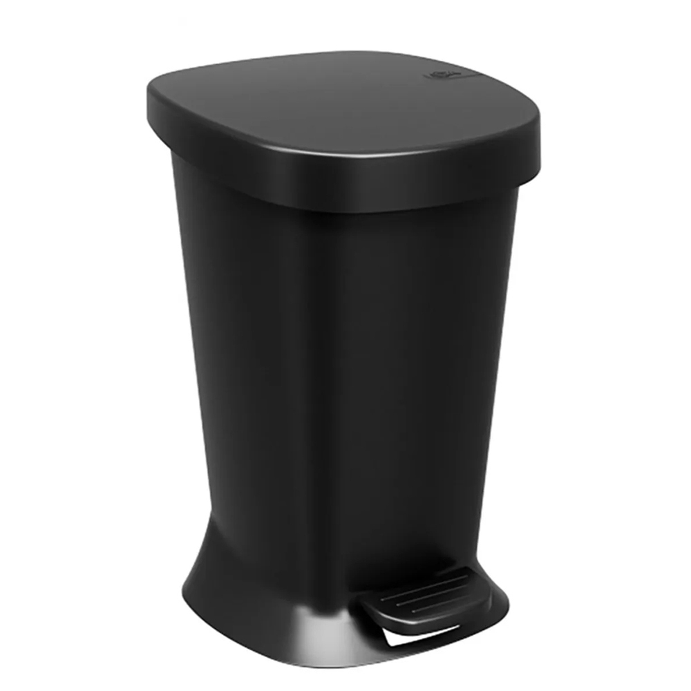 LIXEIRA C/PEDALCOZA SQUARE 5L PRETA