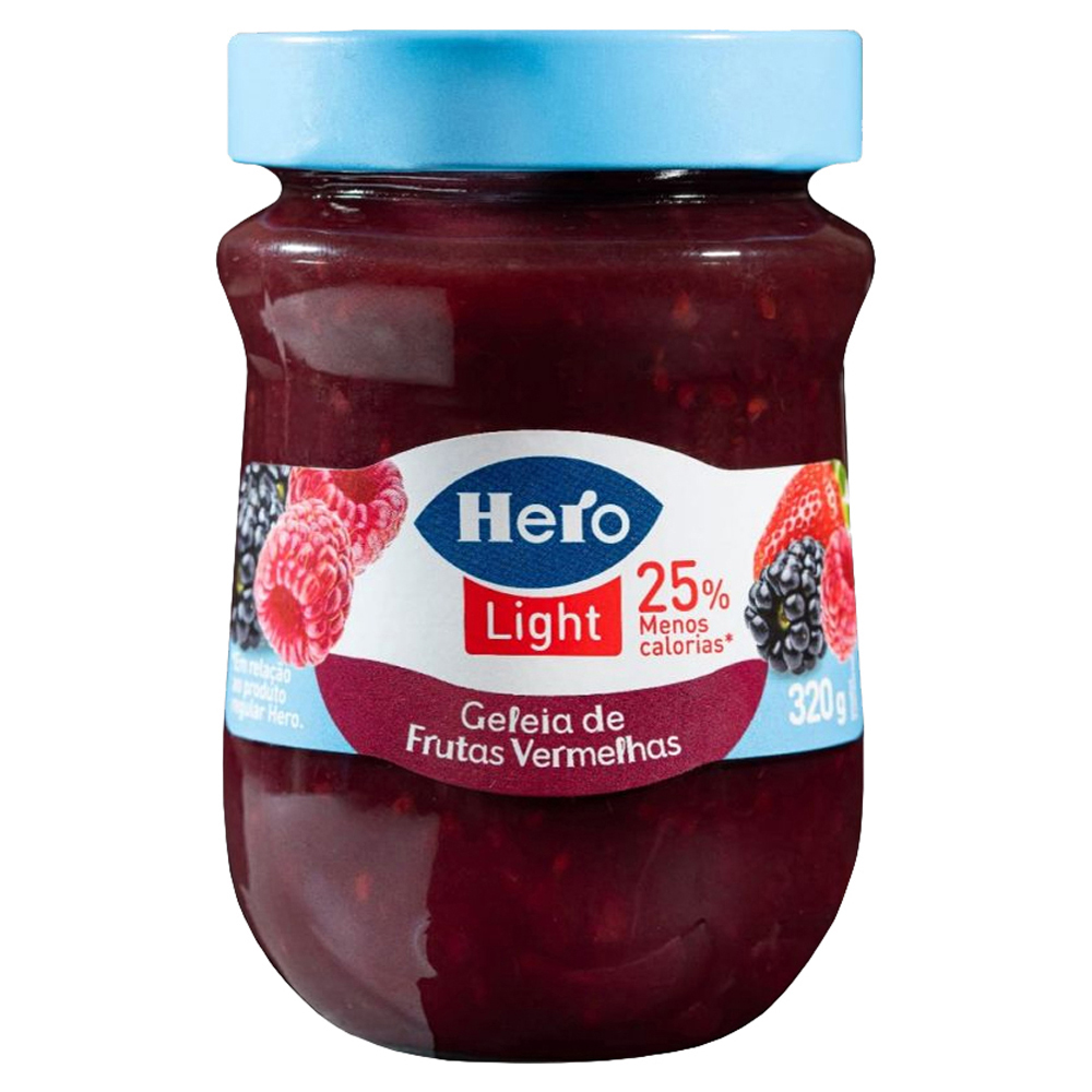 GELEIA HERO LIGHT FRUTAS VERMELHAS 320G