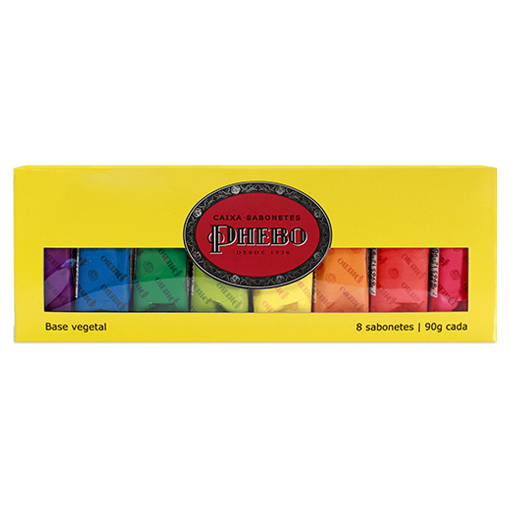 KIT SABONETE BARRA PHEBO 8 UNIDADES 90G CADA