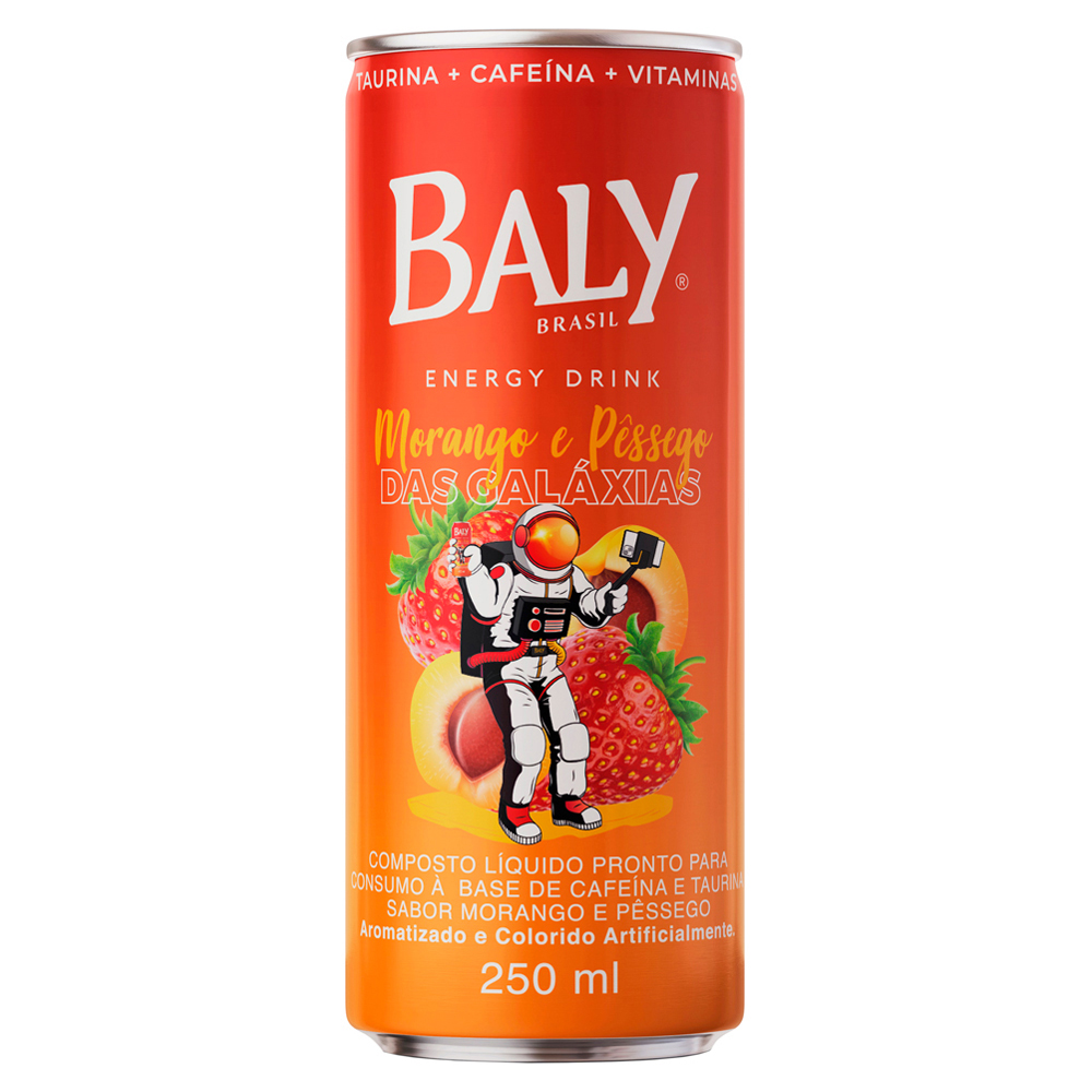 ENERGETICO BALY MORANGO PESSEGO 250ML