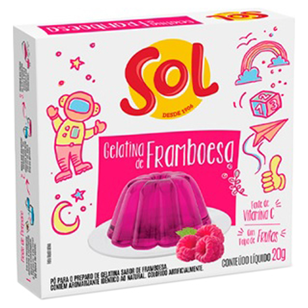 GELATINA SOL 20G FRAMBOESA