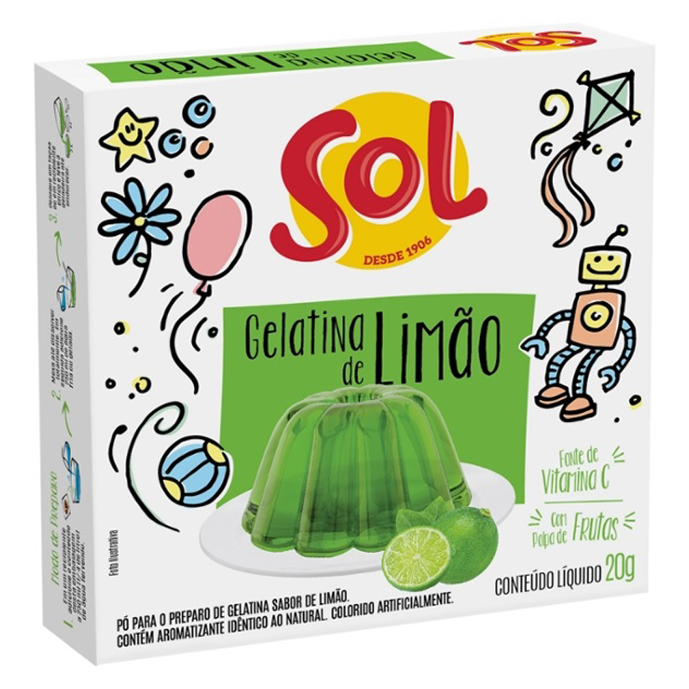 GELATINA SOL 20G LIMAO