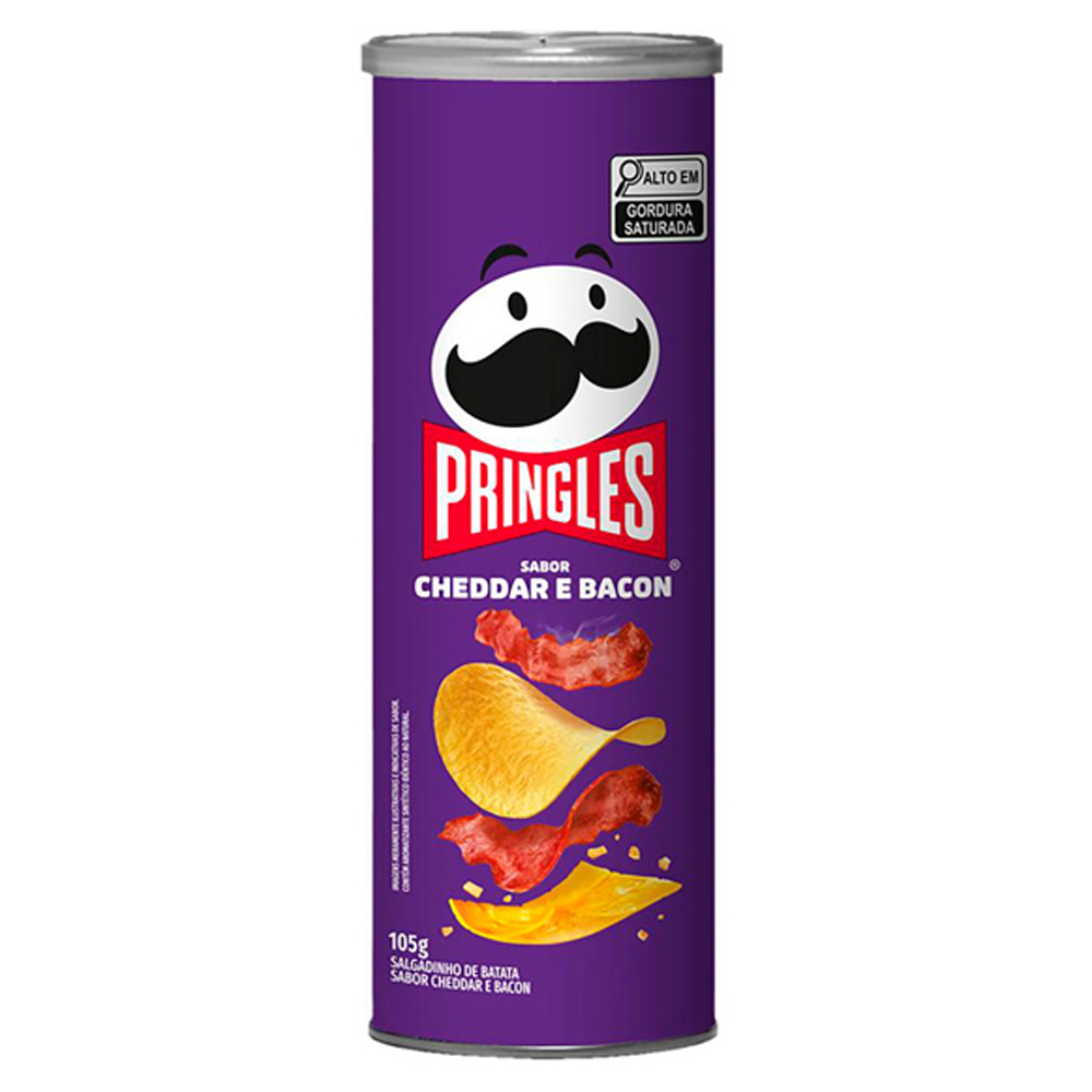 BATATA PRINGLES 105G CHEDDAR BACON