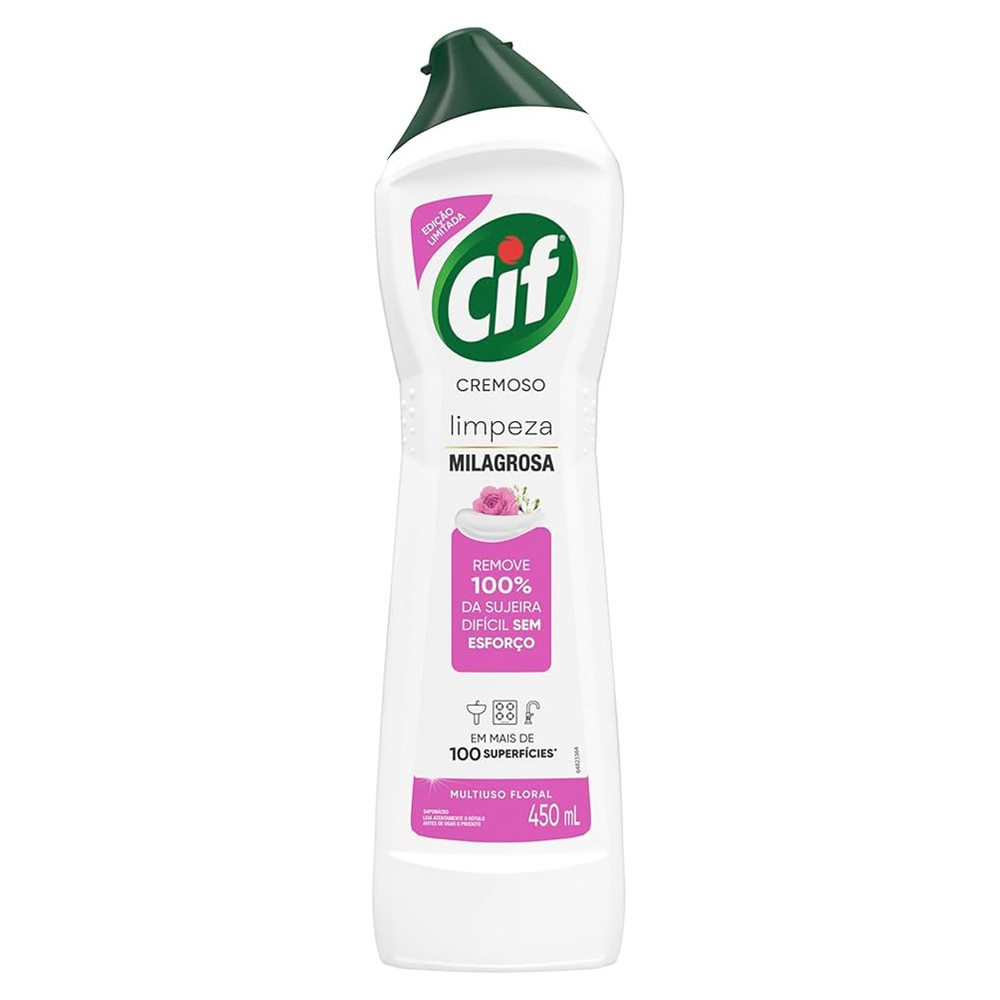 LIMP CIF CREMOSO 450ML ROSAS E JASMIM