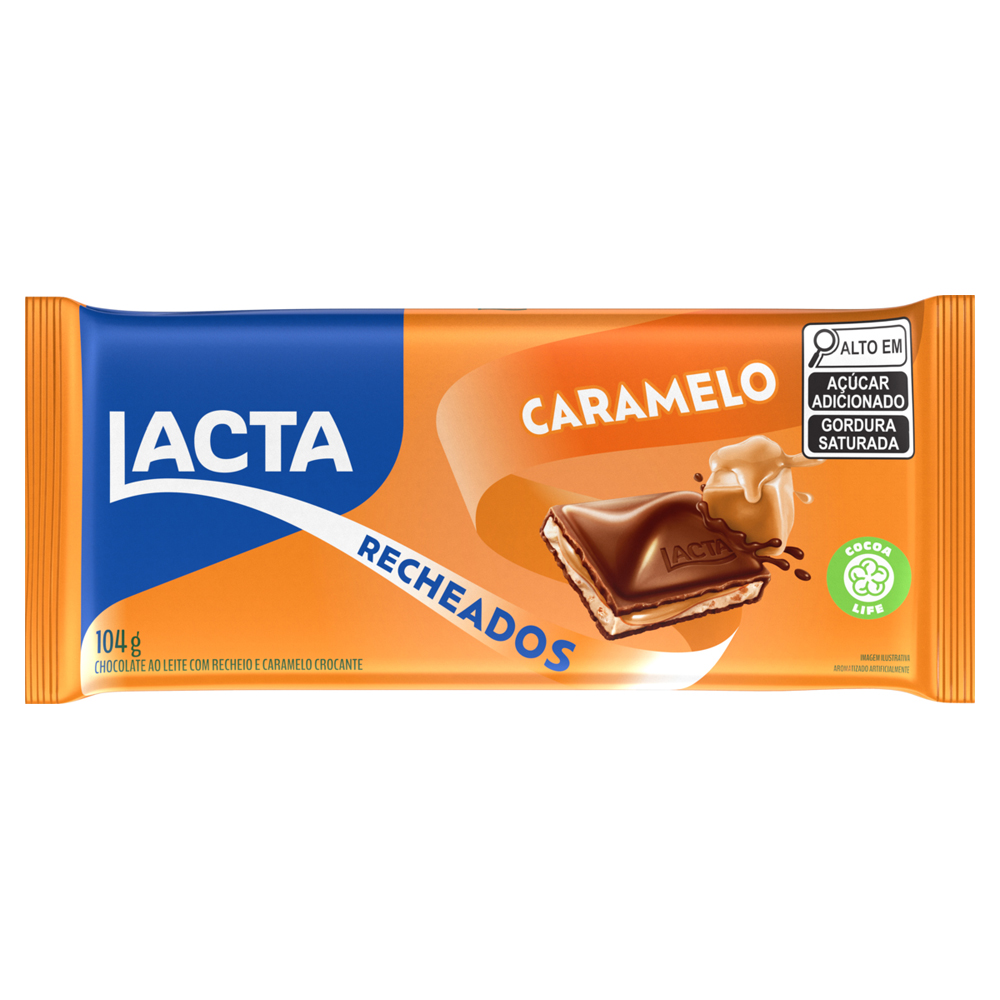CHOC LACTA TABL 104G CARAMELO RECH