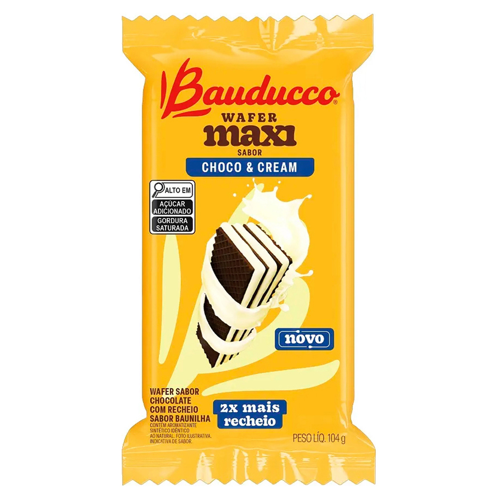 BISC BAUDUCCO WAFER 104G MAX CHOC CREAM