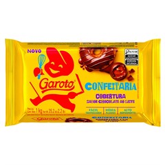 COBER CHOC GAROTO CONFEIT 1KG AO LEITE