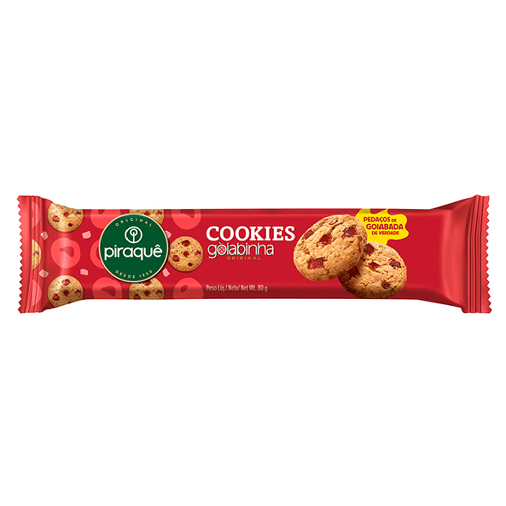 BISC PIRAQUE COOKIES 80G GOIABINHA