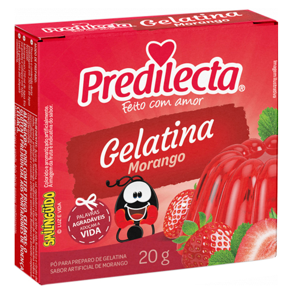 GELATINA PREDILECTA 20G MORANGO