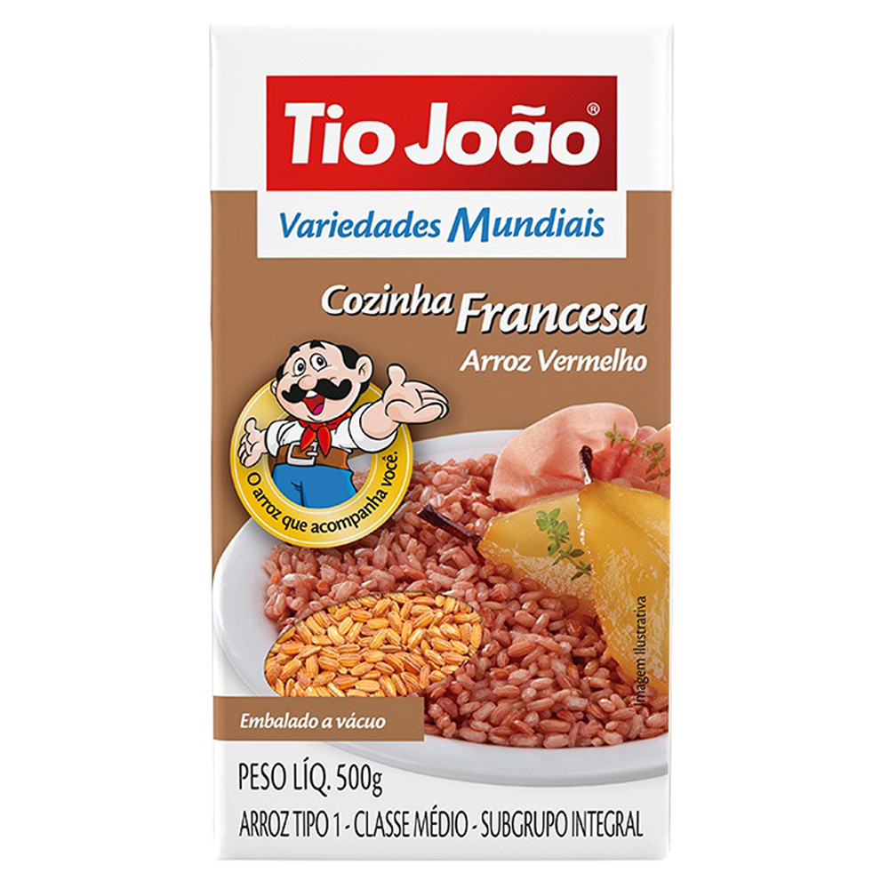 ARROZ VERMELHO TIO JOÃO VARIEDADES MUNDIAIS COZINHA FRANCESA 500G