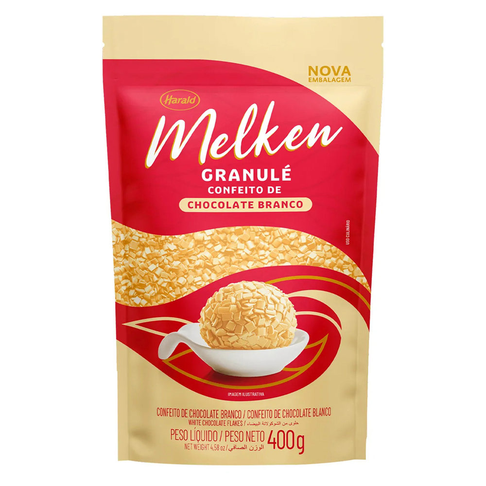 CHOC GRANUL HARALD MELKEN 400G CH BRANCO