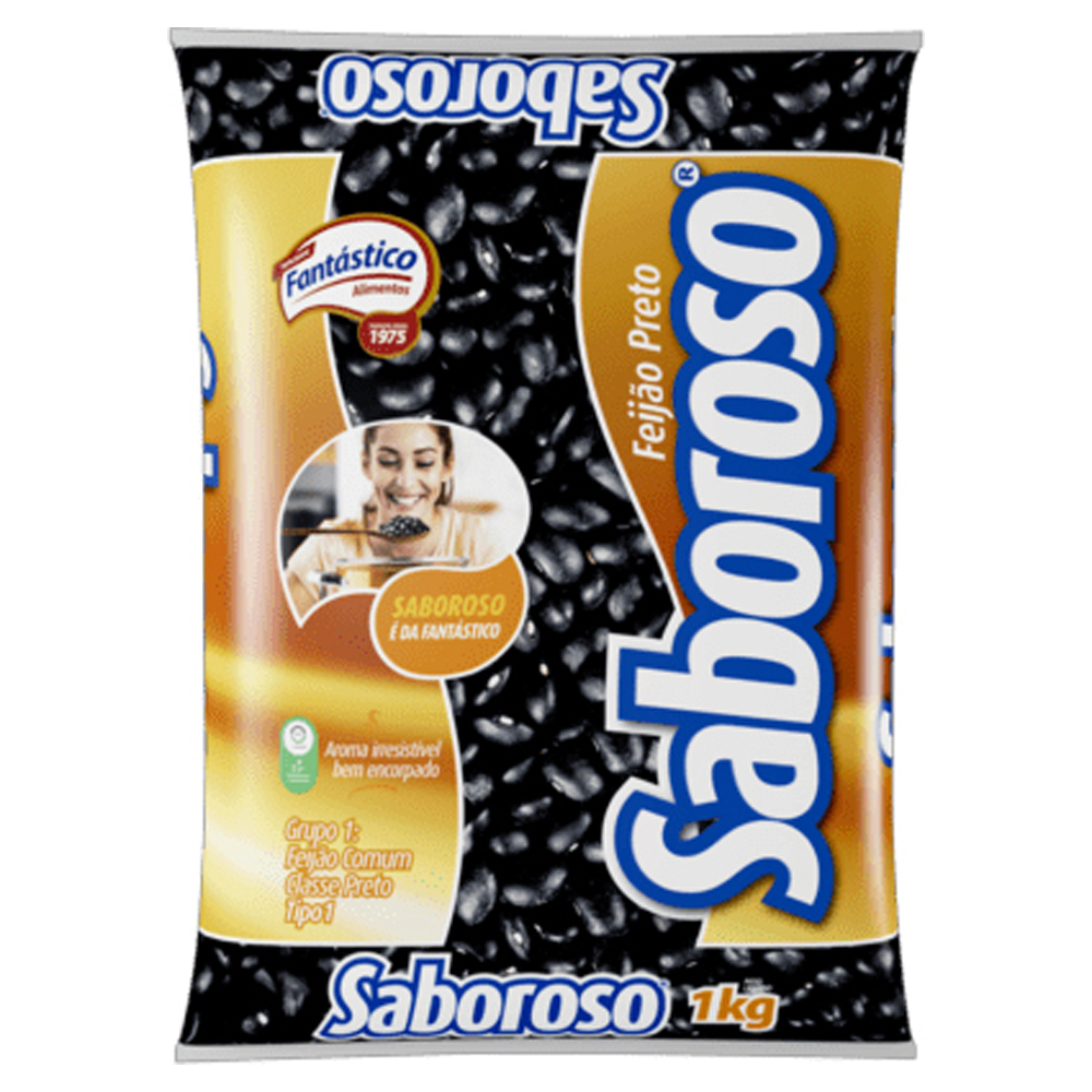 FEIJAO SABOROSO PRETO 01KG