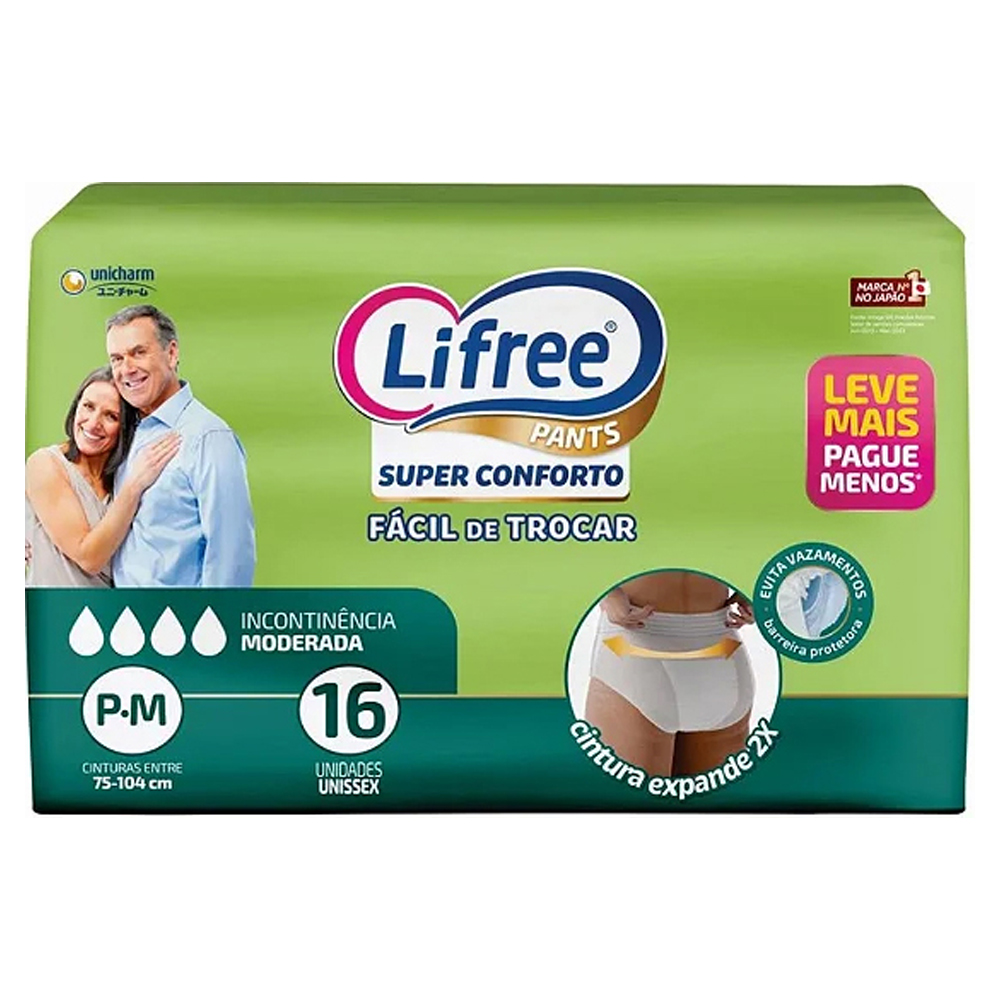 FRALDA LIFREE CALCA SUP CONFOR  P/M  16U