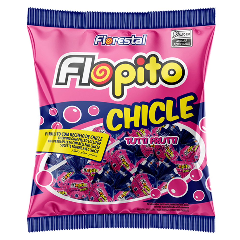 PIRULITO FLOPITO CHICLE TUTTI FRUTT 500G