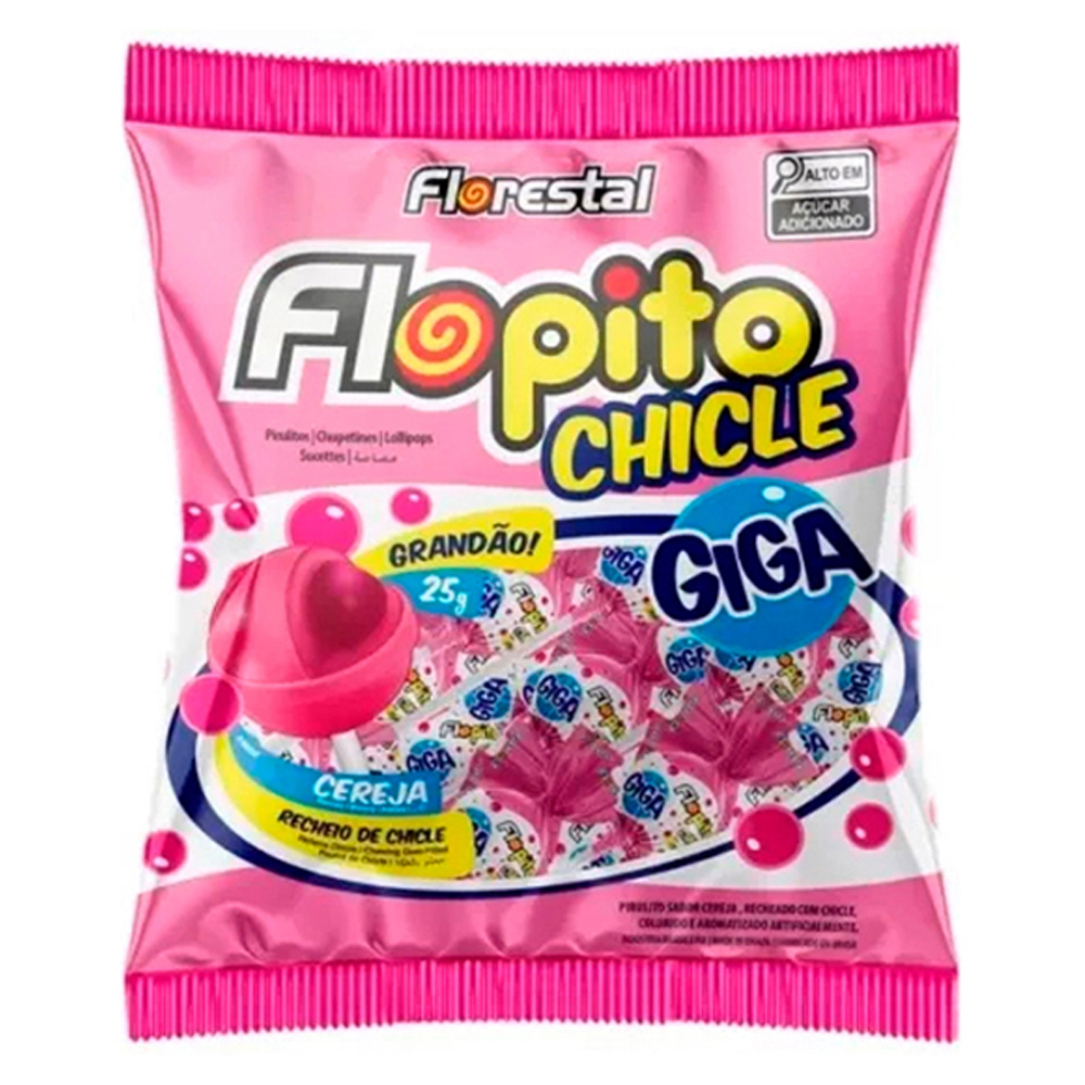 PIRULITO FLOPITO CHICLE CEREJA 500G