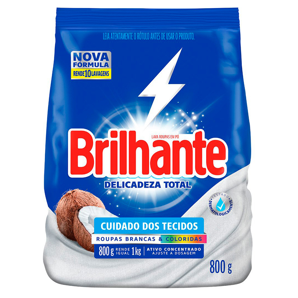 DET PO BRILHANTE 800G CX DELICADEZA TOT