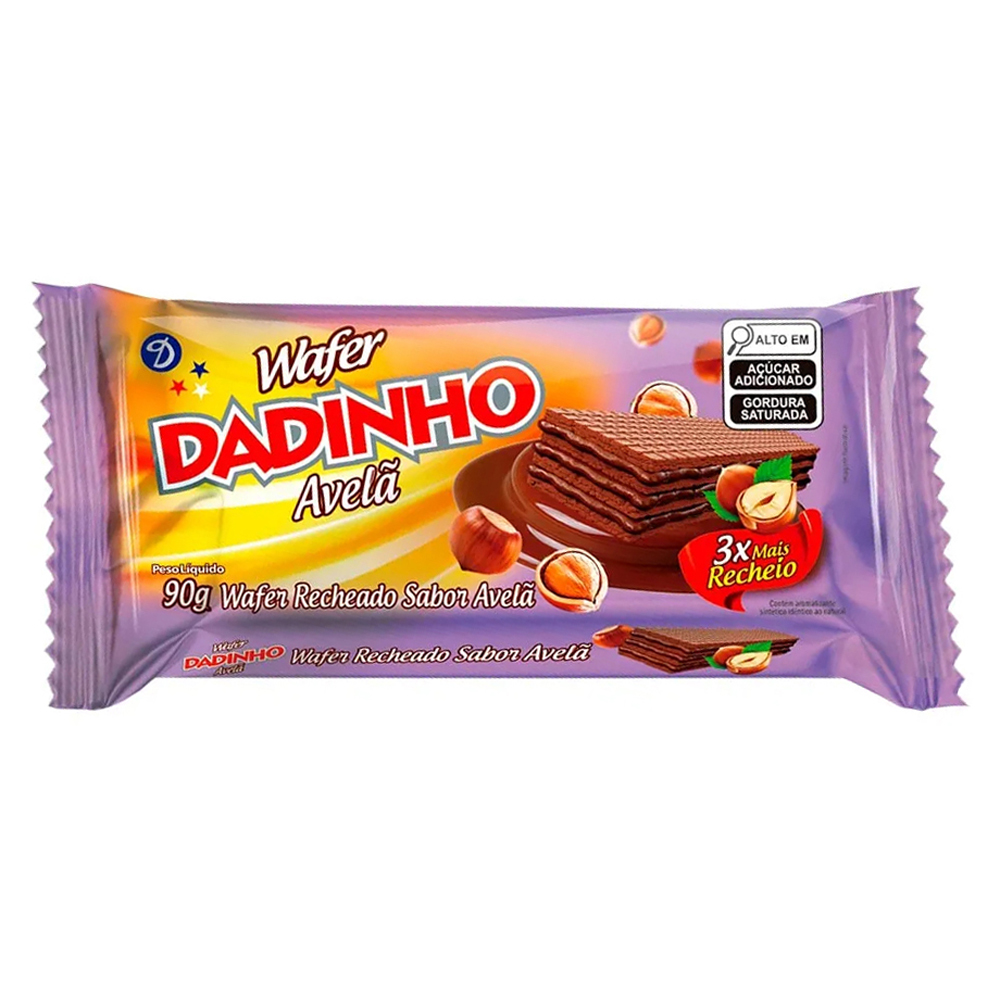 BISCOITO WAFER DADINHO AVELÃ 90G