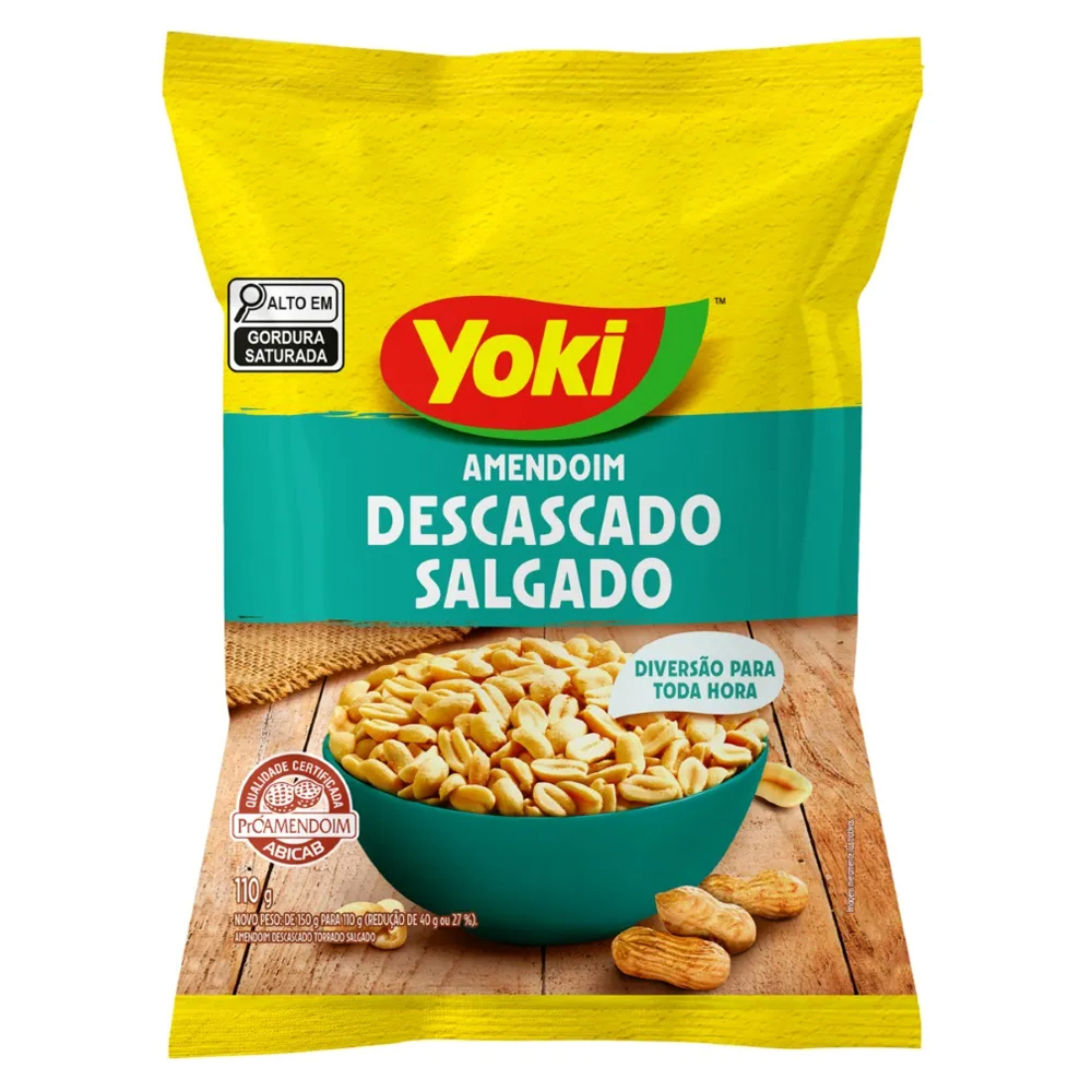 AMENDOIM YOKI S/CASCA SALG 110G