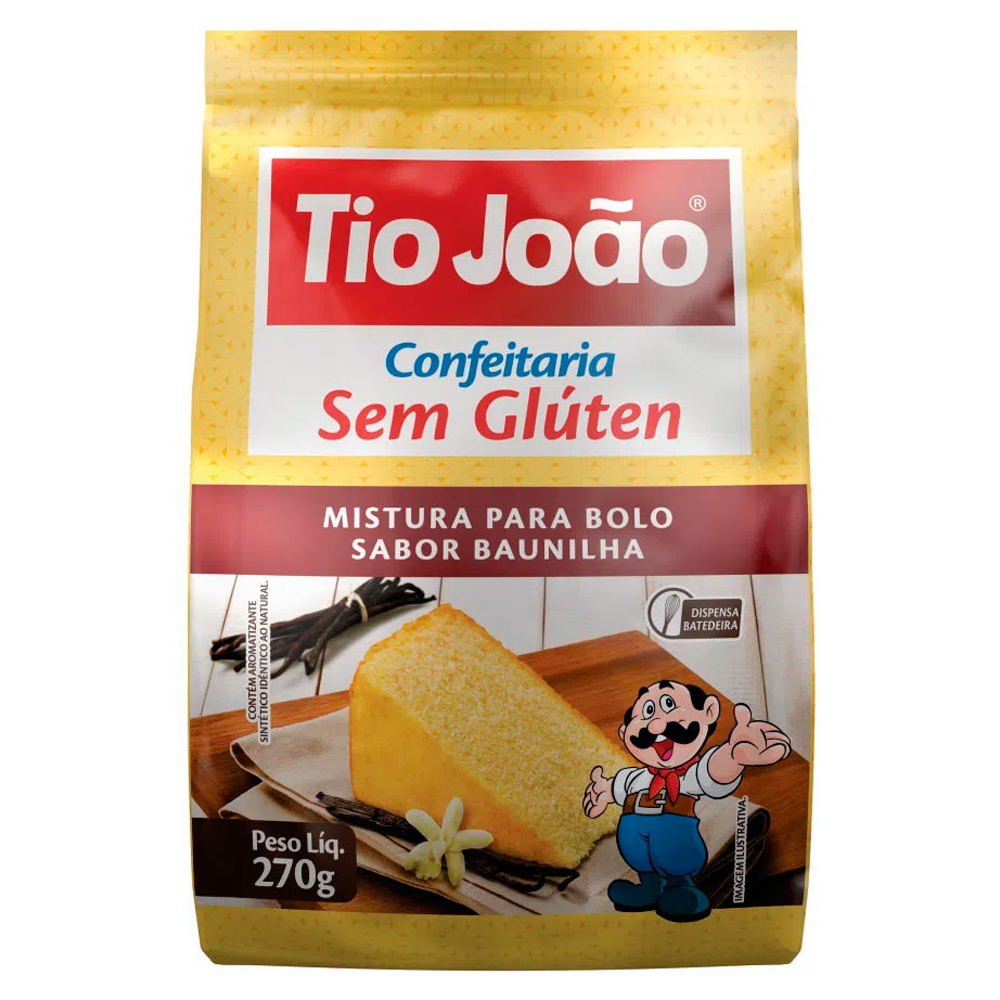 MISTURA PARA BOLO TIO JOÃO BAUNILHA 270G