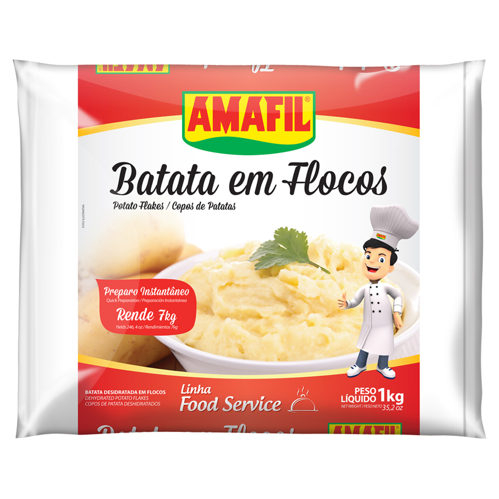 BATATA EM FLOCOS AMAFIL 1KG