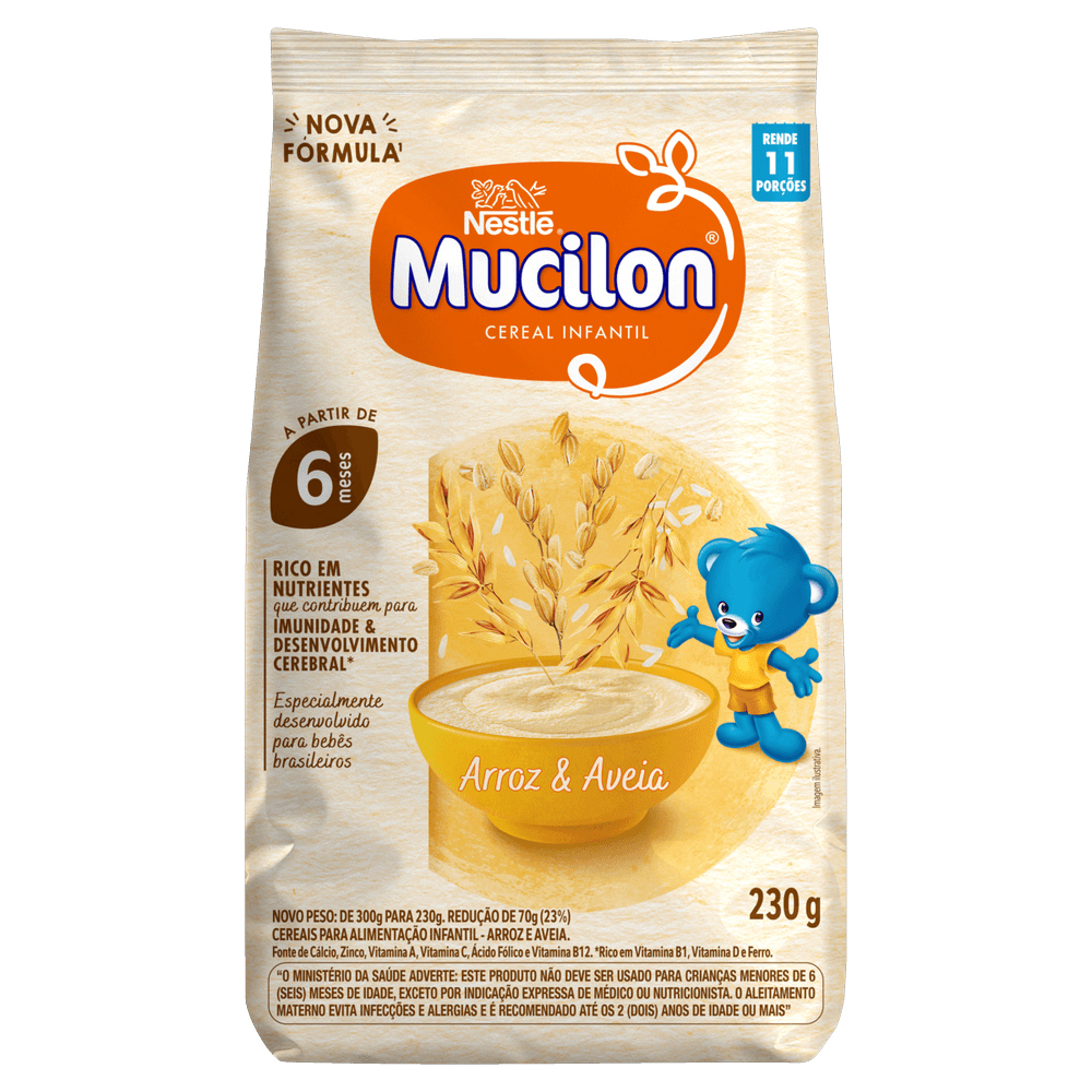 MUCILON ARROZ/AVEIA 230G